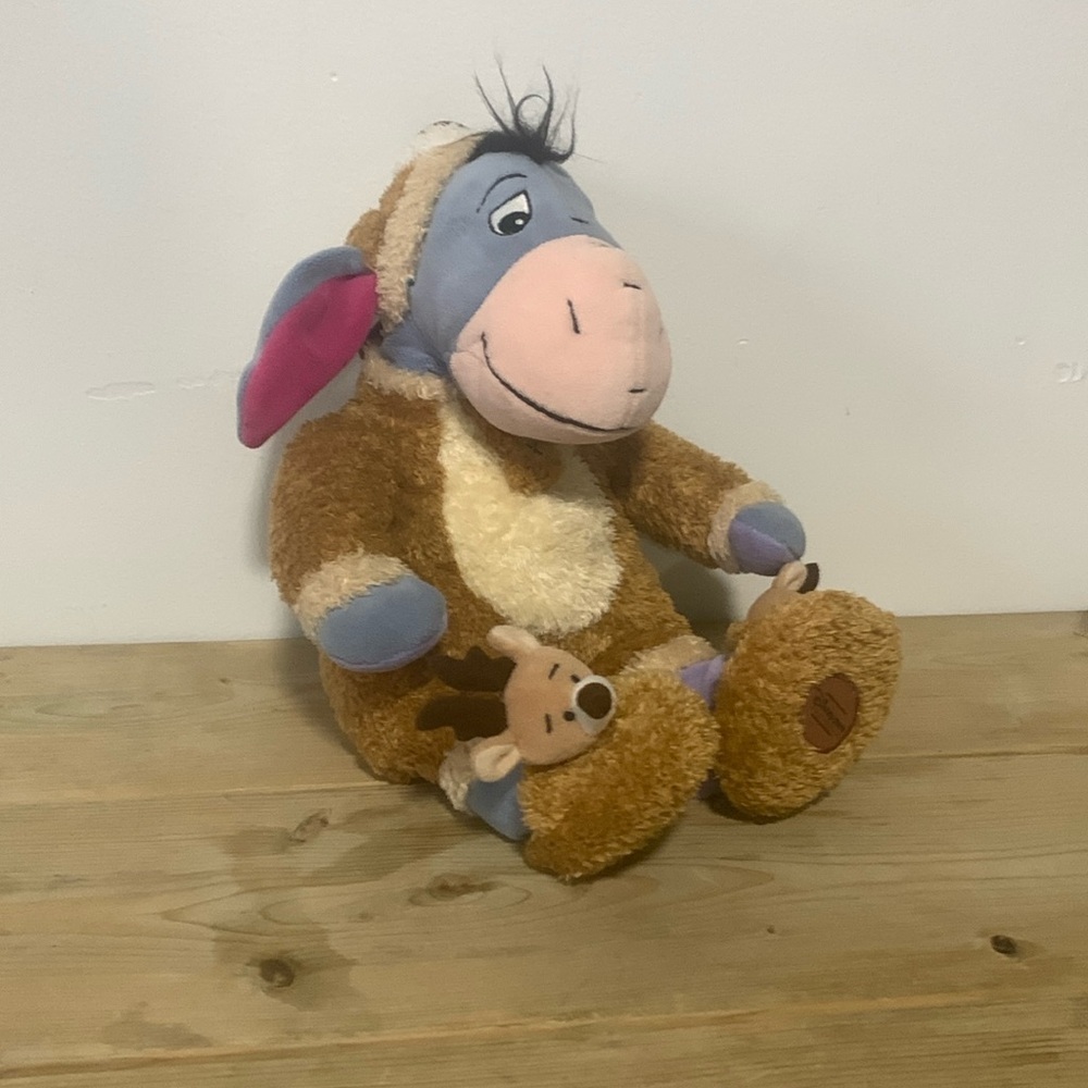 Disney Store Exclusive Reindeer Eeyore Sleeper Plush Stuffed Toy Winnie The Pooh